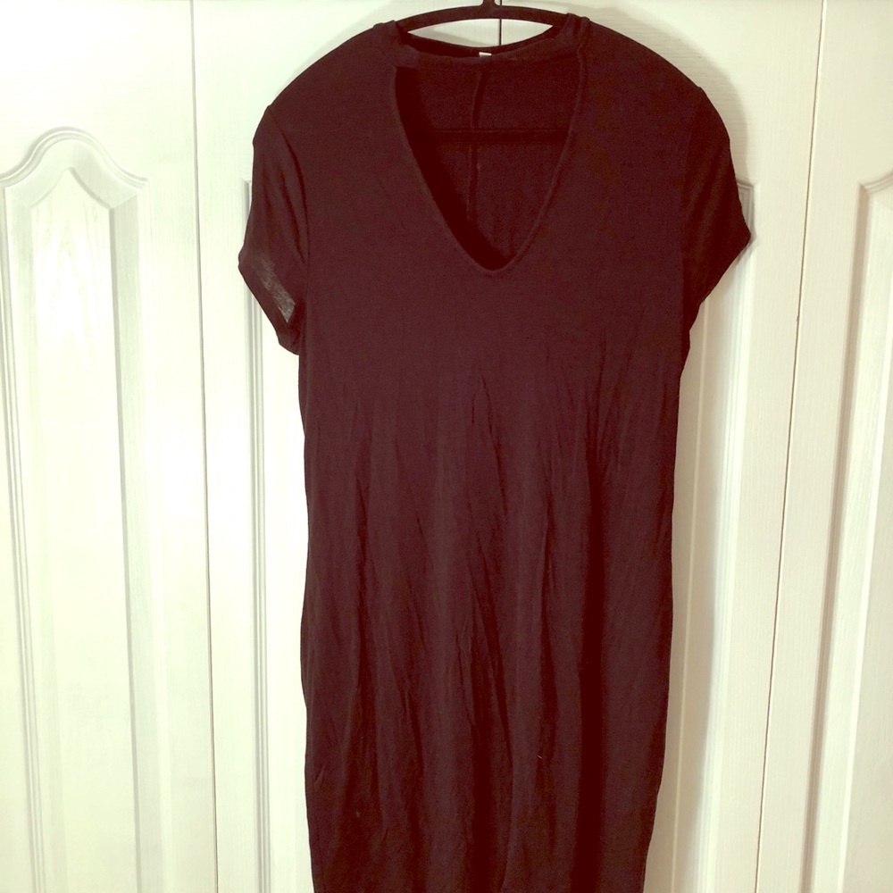 Black dress with choker detail